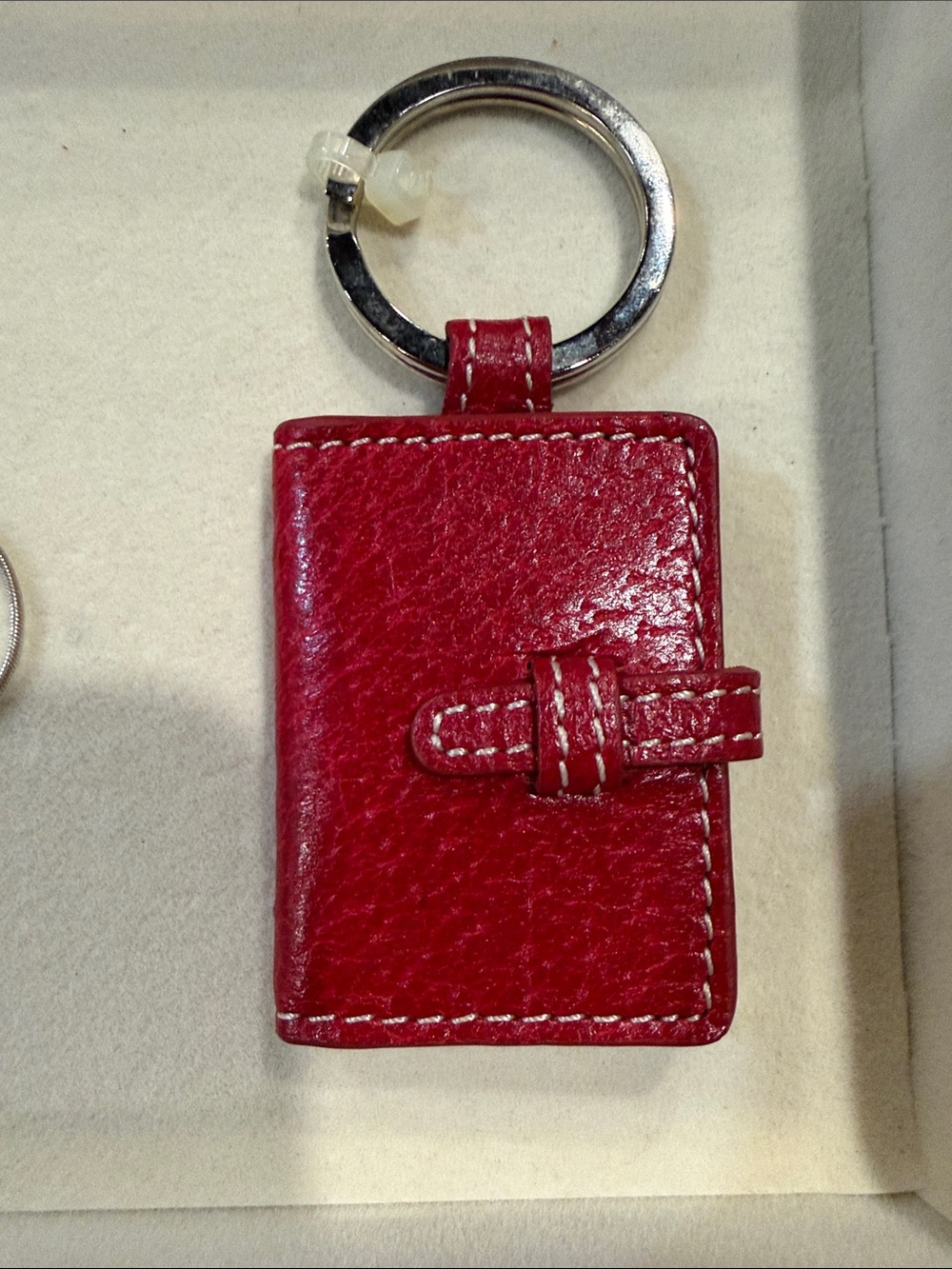 COACH Red Leather Keychain photo holder - brand new without tag.
